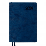 Щоденник А5 Leo Planner датований 2024 Case темно синій 368 стор