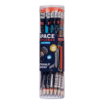 Олівець чорнографітний 1 Вересня Space круглий з гумкою