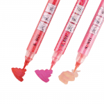 Набір маркерів акварельних SANTI Glitter Brush, відтінки червоного, 3 шт/уп.