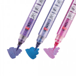 Набір маркерів акварельних SANTI Glitter Brush, відтінки фіолетового, 3 шт/уп.