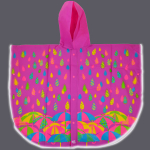 Дощовик-пончо YES зі світловідбиваючим кантом Яскраві парасольки