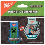 Закладки магнітні Yes Minecraft Steve, 2шт