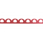 Стрічка фігурна самоклеюча блискуча, "Любов", червона, 1.5 м