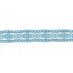 Стрічка фігурна самоклеюча блискуча, "Мереживо", блакитна, 1.5 м
