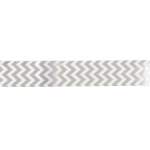 Стрічка паперова фольгированная самоклеящаяся "Зигзаг", срібло, 3 м