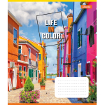 Зошит для записів 1В Life in colors 36 аркушів клітинка
