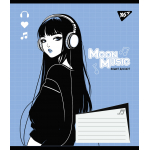 А5+ 12 аркушів Yes Anime moon music нотний зошит