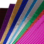 Набір кольорового гофрокартону металізованого А4 (10 арк)