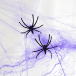 Павутина декор. Yes! Fun Хелловін 20г, з двома павучками, фіолетова