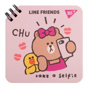 Блокнот YES 110х110 мм, 80 арк., подв. cпіраль Line Friends Chu