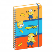 Блокнот YES А5, 80 арк., подв. cпіраль з гумкоюMinions