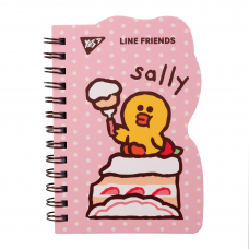 Блокнот Yes В7 60 аркушів подв спіраль Line Friends Sally клітинка