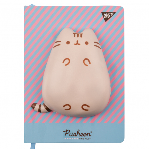 Блокнот сквіш Yes А5 128 аркушів Pusheen клітинка та лінія