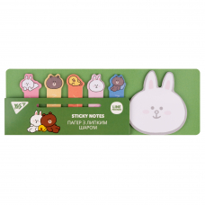 Папір з липким шаром YES Line Friends Cony в наборі 120 аркушів (6х20)