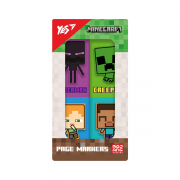 Закладки-стікери Yes Minecraft пластик 80 шт (4х20)