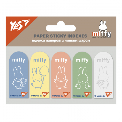 Індекси паперові Yes Miffy 55*22мм 100 шт (5x20)