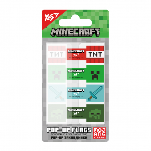 Закладки Pop-up Yes Minecraft пластик 80 шт