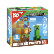 Фарби гуашеві Yes Minecraft 9 кольорів по 20 мл