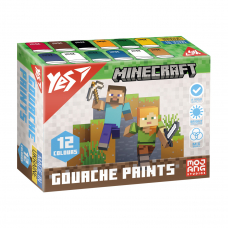 Фарби гуашеві Yes Minecraft 12 кольорів по 20 мл