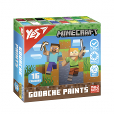 Фарби гуашеві Yes Minecraft 16 кольорів по 20 мл