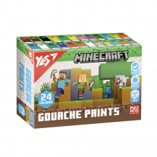 Фарби гуашеві Yes Minecraft 24 кольорів по 20 мл