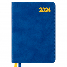 Щоденник А6 Leo Planner датований 2024 Case синій 352 стор
