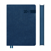 Щоденник А5 Leo Planner датований 2025 Boss синій 368 стор