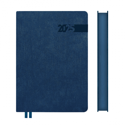 Щоденник А5 Leo Planner датований 2025 Boss синій 368 стор