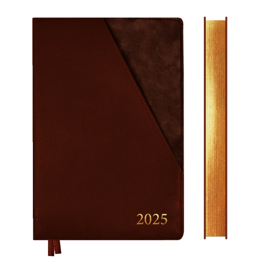 Щоденник А5 Leo Planner датований 2025 Whisky темно-коричневий 368 стор
