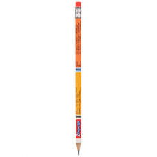 Олівець чорнографітний 1Вересня Одиниці виміру круглий з гумкою