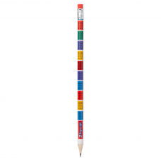 Олівець чорнографітний 1 Вересня Таблиця множення після 10 круглий з гумкою