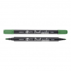 Маркер акварельний SANTI Brush Marker SWB-22 темно-зелений двосторонній
