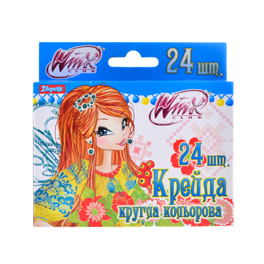 Крейда кольорова кругла 24 шт. "Winx"