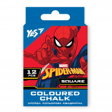 Мел YES цветной квадратный 12 шт. "Marvel.Spiderman"