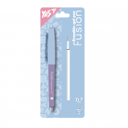 Ручка гелева Yes пиши-стирай Fusion у наборі зі стрижнем 0,7 мм синяя