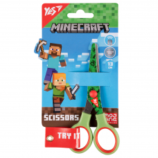 Ножницы Yes Minecraft 13см с принтом на лезвии зелені