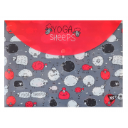Папка-конверт на кнопці YES А4 Yoga sheeps