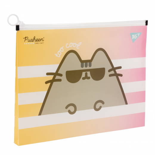 Папка-конверт YES А4 на блискавці Pusheen