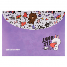 Папка конверт YES А4 на кнопці Line Friends