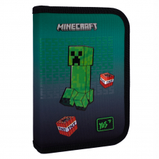 Пенал твердий одинарний з двома клапанами Yes Minecraft Icons HP-04