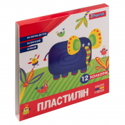 Пластилін 1 Вересня Zoo Land 12 кольорів 240 г