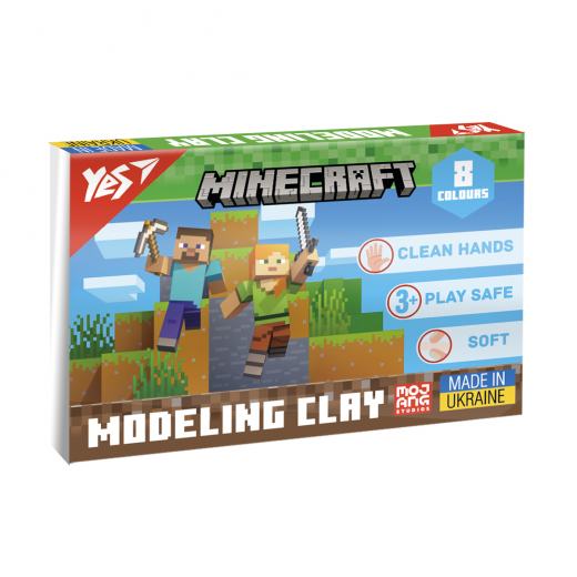 Пластилін Yes Minecraft 8 кольорів 160 г