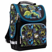 Рюкзак школьный каркасный SMART PG-11 "Dino world", черный