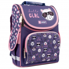 Рюкзак шкільний каркасний  Smart PG-11 Hello girl!
