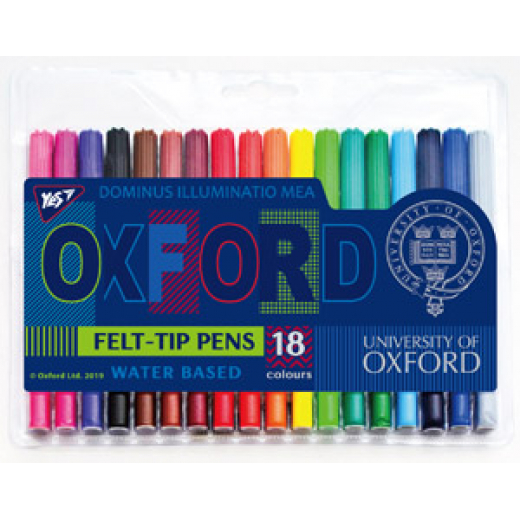 Фломастери YES 18 кольорів "Oxford"