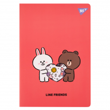 Зошит для записів Yes А4 40 арк з висічкою Line Friends клітинка