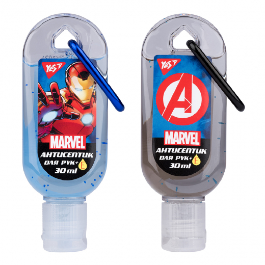 Гель антисептичний YES для рук з карабіном Marvel.Avengers, 30 мл.