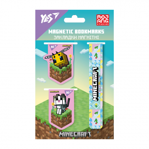 Закладки магнітні Yes Minecraft.Spring 3 шт