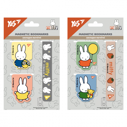 Закладки магнітні Yes Miffy 3 шт