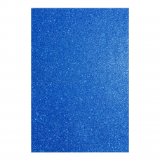 Фоаміран ЕВА синій з гліттером, 200*300 мм, товщина 1,7 мм, 10 листів